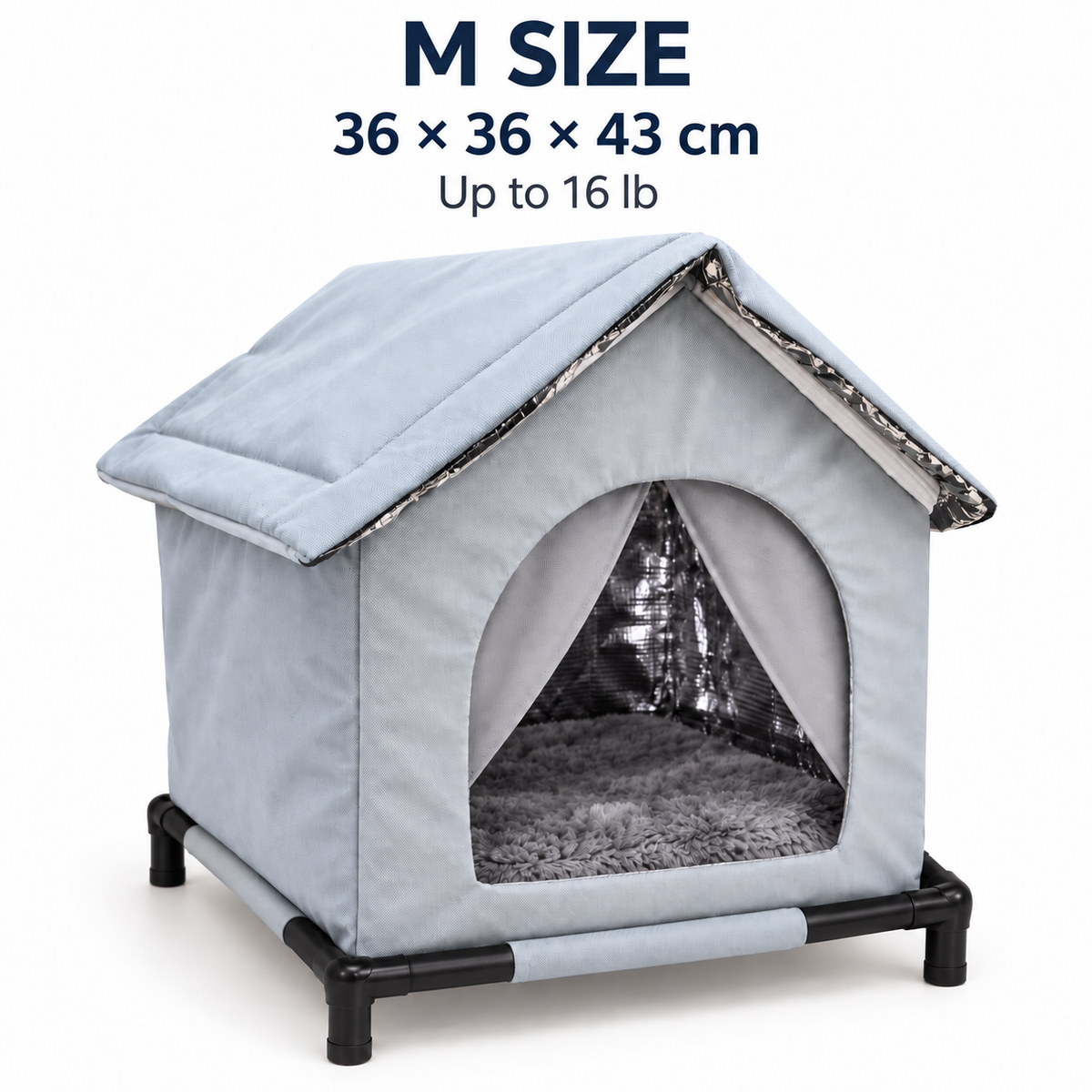 🏠Waterproof Foldable Outdoor Cat House with Mat for Cats & Small Dogs