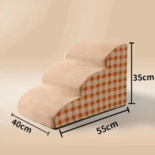 🪜 2/3-Step High-Density Foam Pet Stairs with Non-Slip Cover for Older Dogs