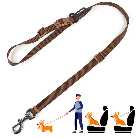 🐾 Adjustable Dog Car Seat Belt & Multi-Purpose Leash