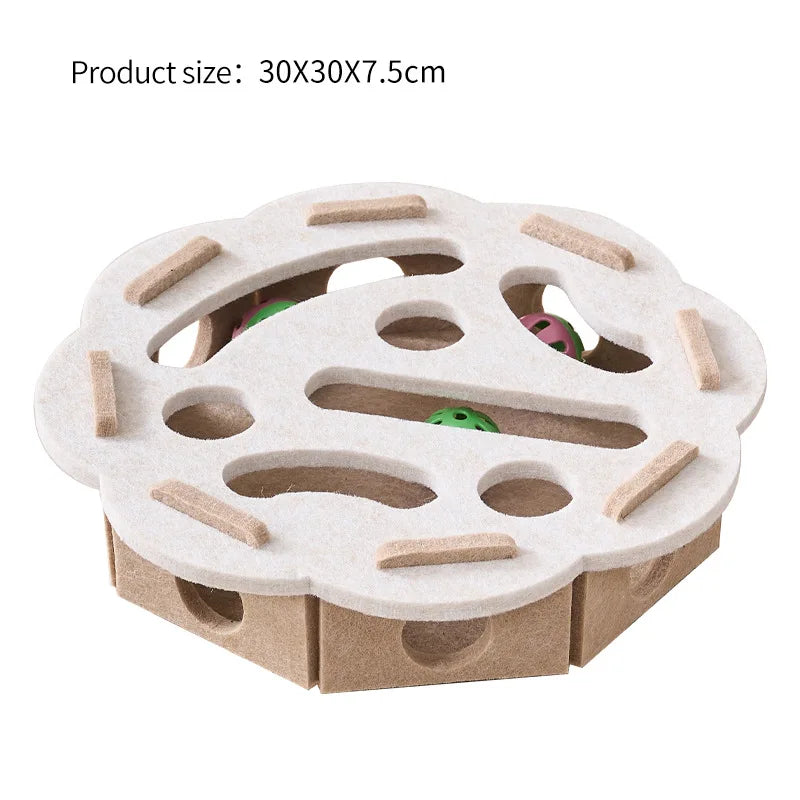 🐱 Interactive Cat Puzzle Toy Box with Maze Tunnel & Bell Ball
