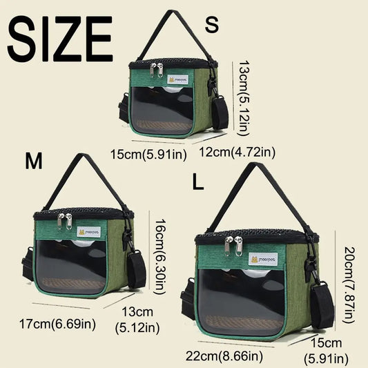 ๐ Portable Clear-View Pet Carrier Bag for Chinchillas & Small Pets