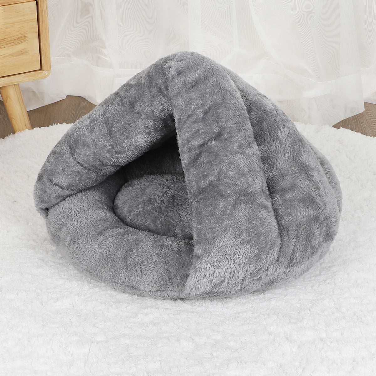 🏠SURLYPETS Warm Washable Plush Dog Bed for Small, Medium & Large Dogs & Cats