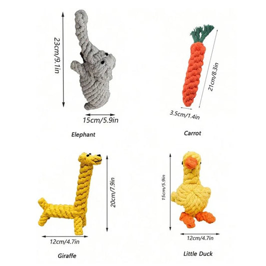 ๐พ Handwoven Cotton Rope Knot Chew Toy for Small & Medium Dogs