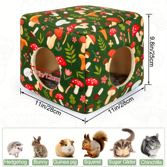 ๐นGuinea Pig Hideout Washable Guinea Pigs Hiding House Habitats Cozy Bunny Rabbit Bed for Small Pet Hamster Chinchilla Accessories