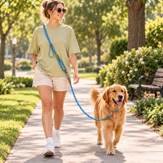 🐾Reflective Hands-Free Nylon Dog Leash