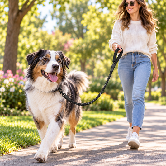 🐾 Reflective Heavy-Duty Dog Leash with Padded Handle for Strong Dogs