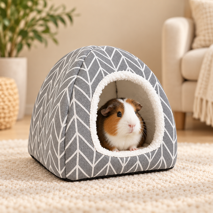 🐹 Guinea Pig & Hamster Hideout Bed Cave for Chinchillas, Hedgehogs & Rabbits