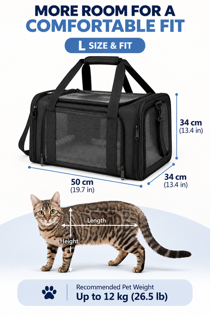 🐾 Airline-Approved Soft-Sided Pet Carrier Backpack for Small Dogs & Cats