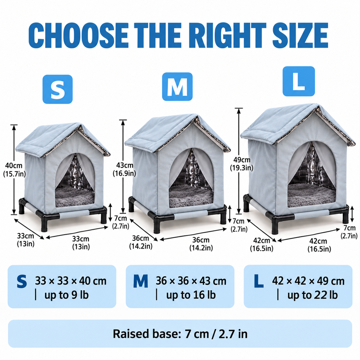 🏠Waterproof Foldable Outdoor Cat House with Mat for Cats & Small Dogs