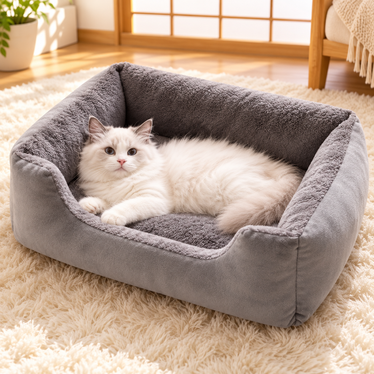 ☁️Cozy Winter Pet Bed & Cushion House for Cats & Dogs
