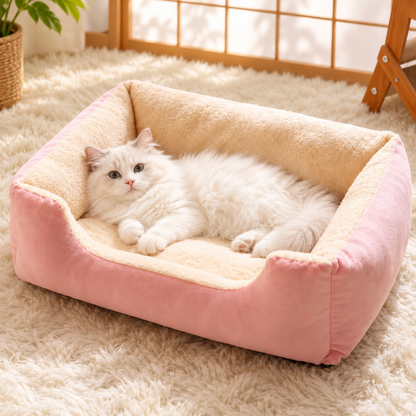 ☁️Cozy Winter Pet Bed & Cushion House for Cats & Dogs