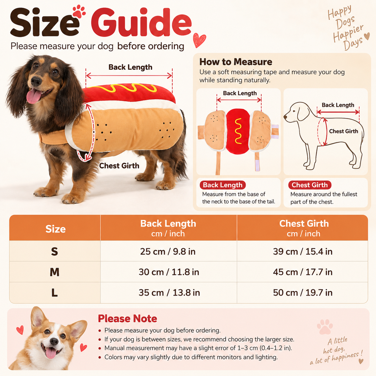 🎃 Funny Hot Dog Halloween Costume for Dogs & Cats