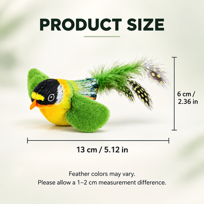 🐱 Realistic Bird Sound Interactive Catnip Plush Toy for Cats & Kittens