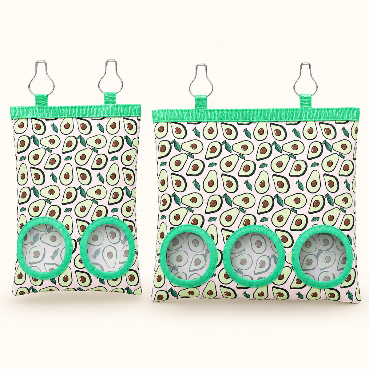 🐹 Hanging Hay Feeder Bag with 2/3 Holes for Rabbits & Small Pets