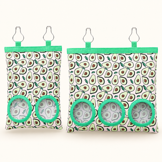 🐹 Hanging Hay Feeder Bag with 2/3 Holes for Rabbits & Small Pets