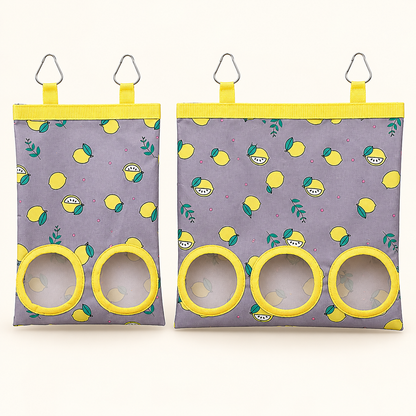 🐹 Hanging Hay Feeder Bag with 2/3 Holes for Rabbits & Small Pets