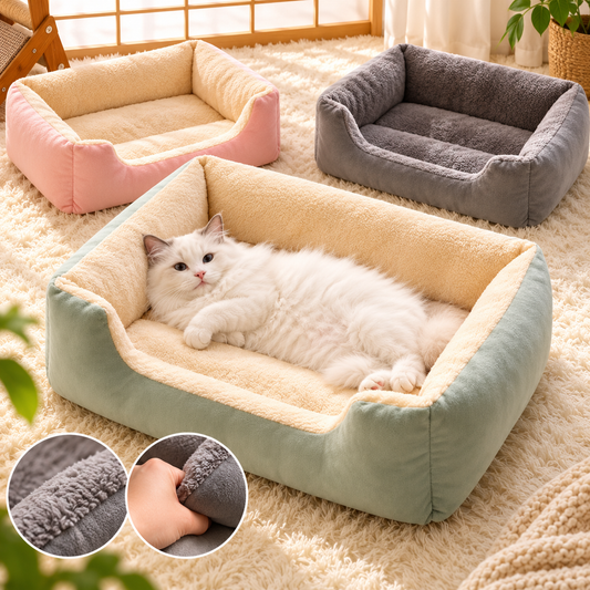 ☁️Cozy Winter Pet Bed & Cushion House for Cats & Dogs