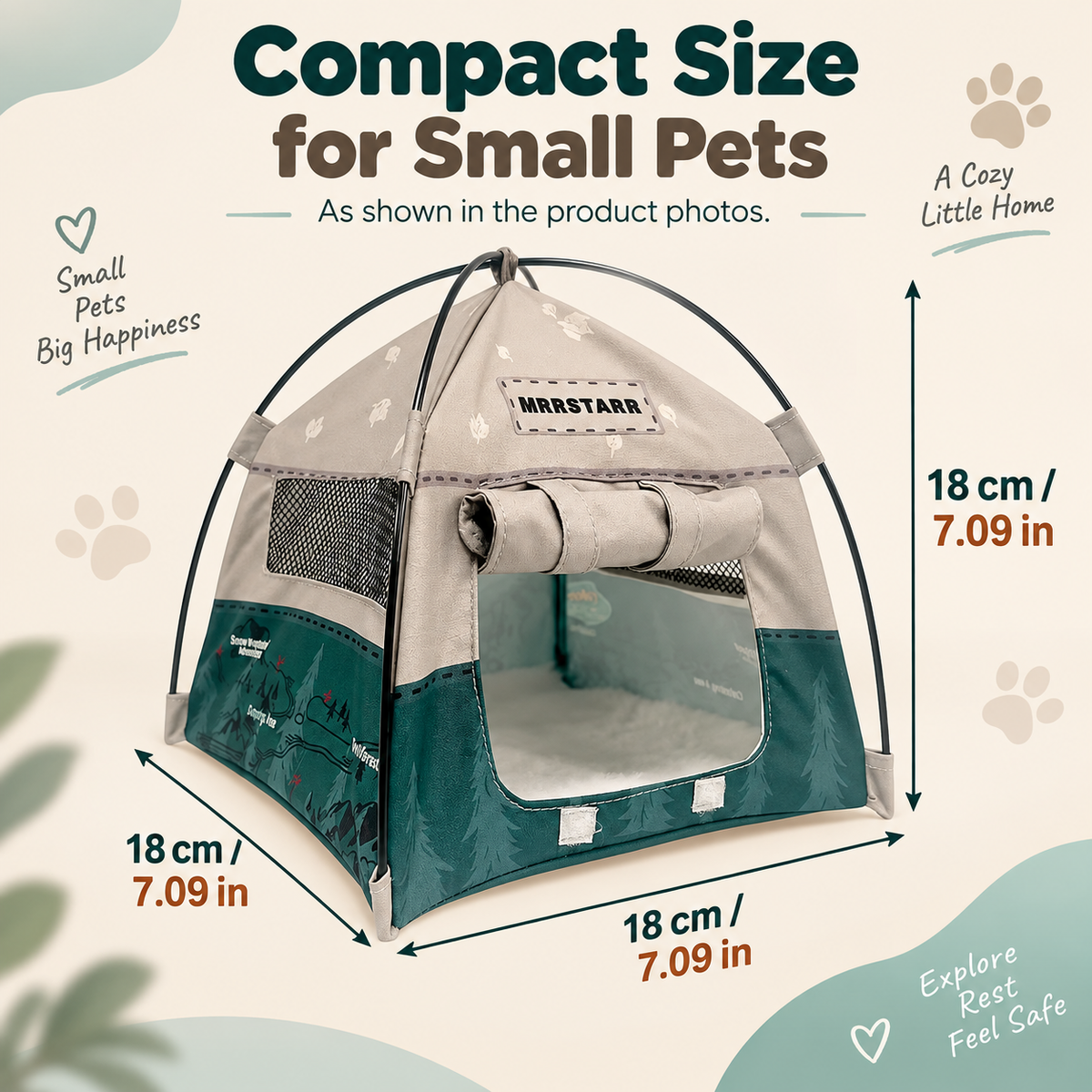 🐹 Breathable Foldable Mesh Small Pet Tent & Hideout