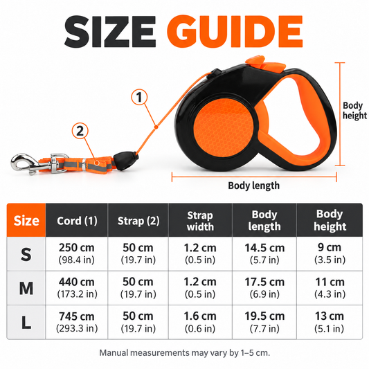 🐾Automatic Retractable Dog Leash – 3M, 5M & 8M