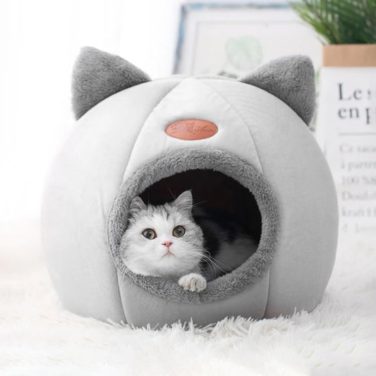 🏠BOOTEELY 猫と小型犬用居心地の良い深い眠りの洞窟ベッド