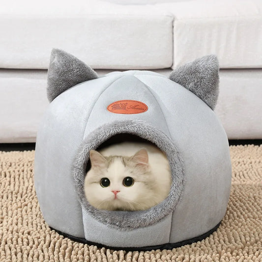 🏠BOOTEELY 猫と小型犬用居心地の良い深い眠りの洞窟ベッド