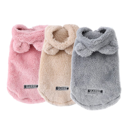 🧵 Warm Fleece Pet Hoodie Sweater for Small & Medium Dogs & Cats