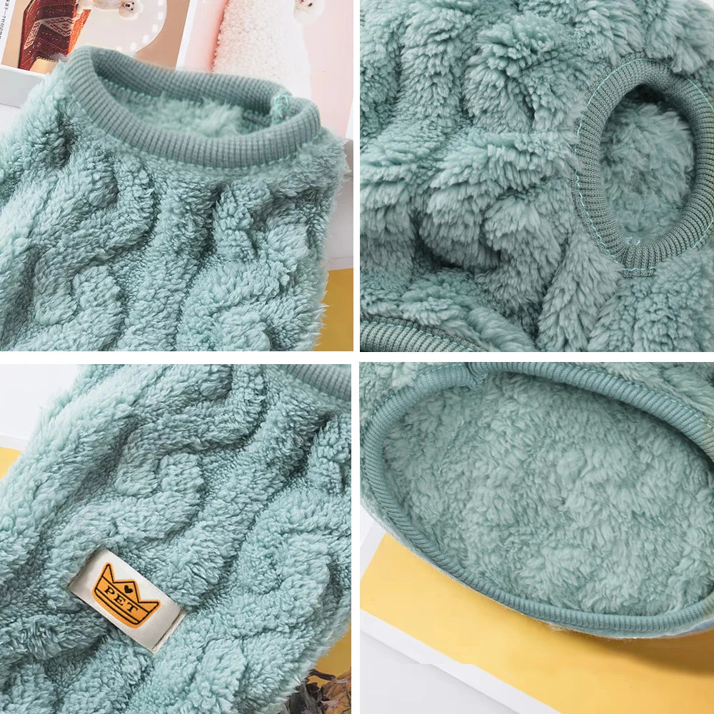 🧵 Soft Warm Fleece Sweatshirt for Cats & Small Dogs