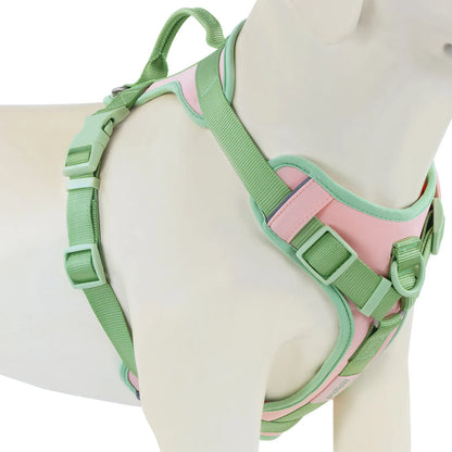 🐾 Luxury Chocolate No-Pull Adjustable Dog Harness for Small & Large Dogs
