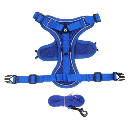 🐾 Reflective No-Pull Dog Harness & Leash Set for Small Dogs & Cats