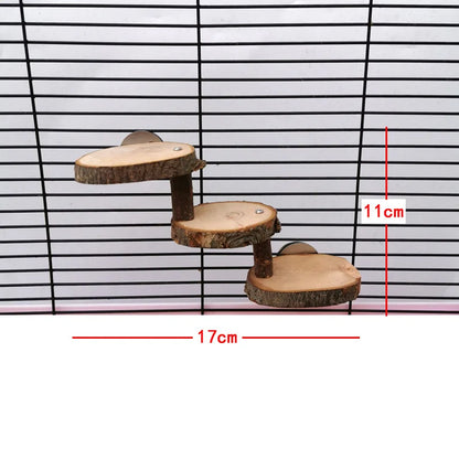 🐹 3/5-Step Wooden Climbing Ladder for Hamsters & Small Pets