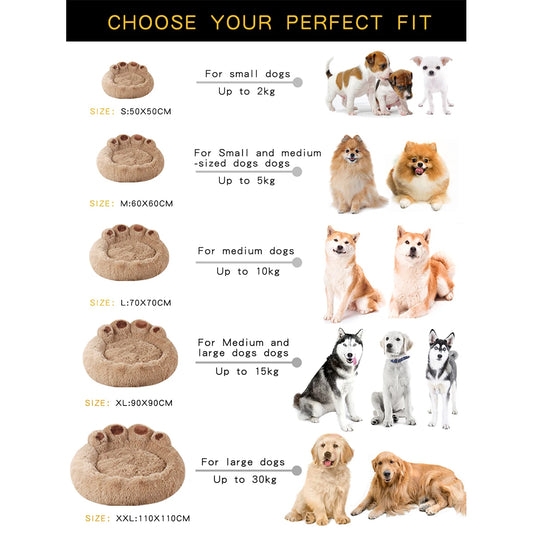 ☁️ Fluffy Winter Warm Pet Bed for Dogs & Cats