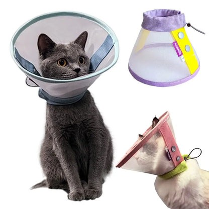 🐱 Soft Breathable Adjustable Recovery Collar for Cats