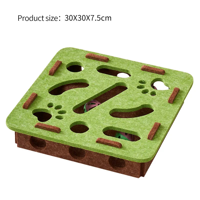 🐱 Interactive Cat Puzzle Toy Box with Maze Tunnel & Bell Ball