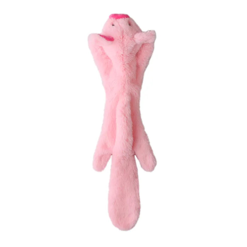 🐾 Funny Stuffingless Plush Squeaky Dog Toy with Crinkle Sound