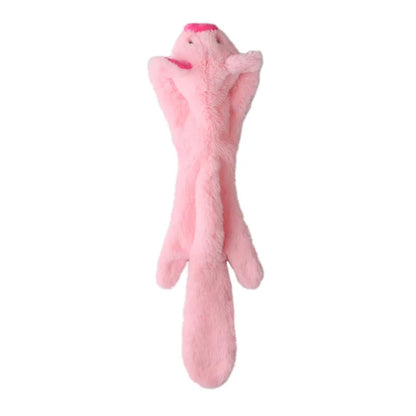 🐾 Funny Stuffingless Plush Squeaky Dog Toy with Crinkle Sound