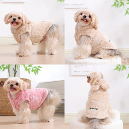 🧵 Warm Fleece Pet Hoodie Sweater for Small & Medium Dogs & Cats