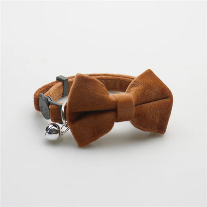 🐱 Cute Adjustable Cat Collar with Bow & Bell