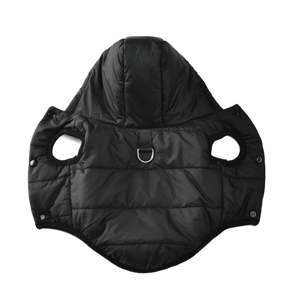 🧵 Warm Fleece Dog Hoodie with D-Ring for Small & Medium Dogs