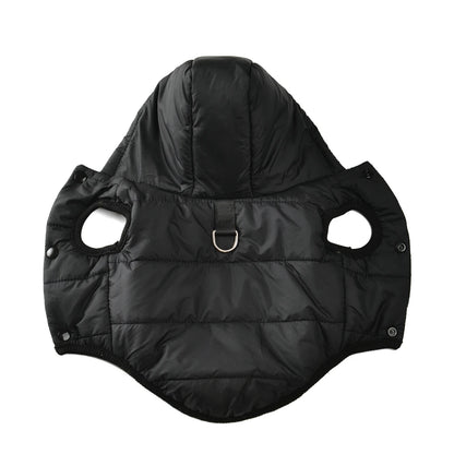 🧵 Warm Fleece Dog Hoodie with D-Ring for Small & Medium Dogs
