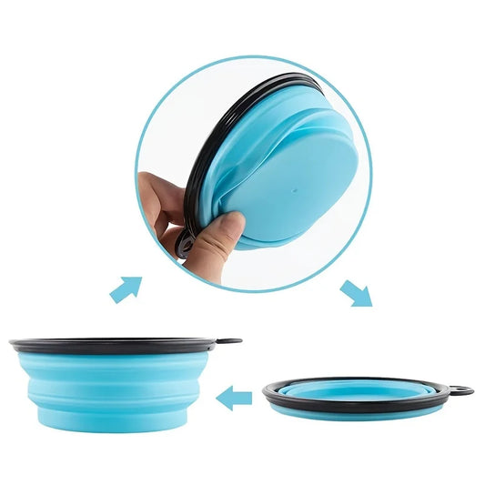 🐾 Collapsible Pet Food & Water Bowl for Dogs & Cats