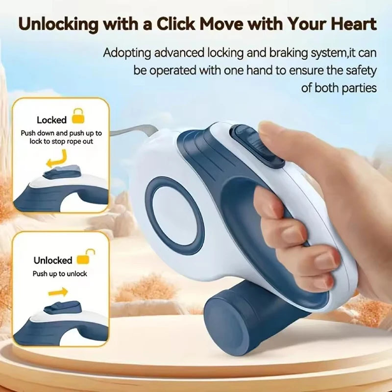 🐾 Automatic Retractable Pet Leash for Small Dogs & Cats
