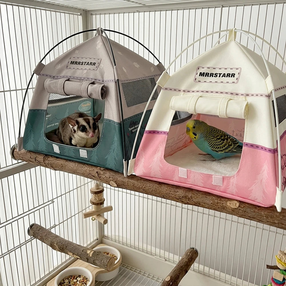 🐹 Breathable Foldable Mesh Small Pet Tent & Hideout
