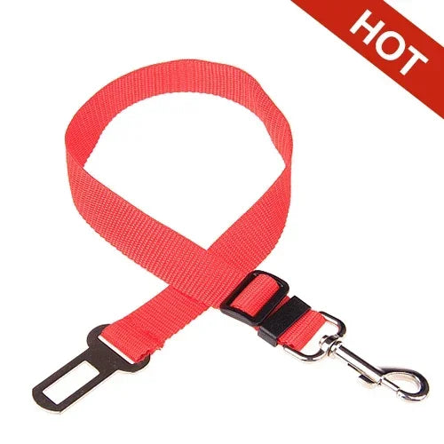 🐾 Adjustable Pet Car Seat Belt with Safety Clip for Dogs & Cats