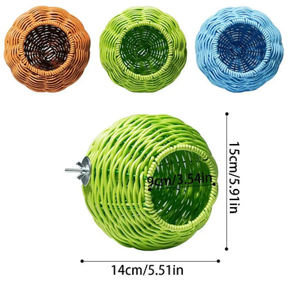 🐦 Handwoven Hanging Bird Nest with Breathable Spherical Design