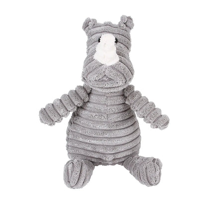 🐾 Corduroy Plush Squeaky Animal Dog Toy for Large Dogs