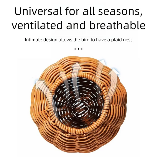 🐦 Handwoven Hanging Bird Nest with Breathable Spherical Design