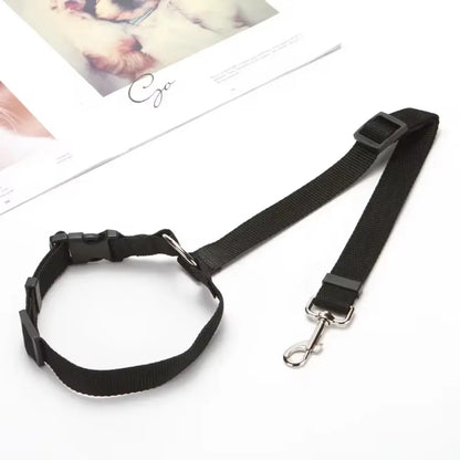 🐾 2-in-1 Adjustable Pet Car Seat Belt & Leash for Dogs