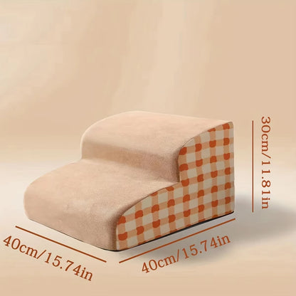 🪜 2/3-Step High-Density Foam Pet Stairs with Non-Slip Cover for Older Dogs