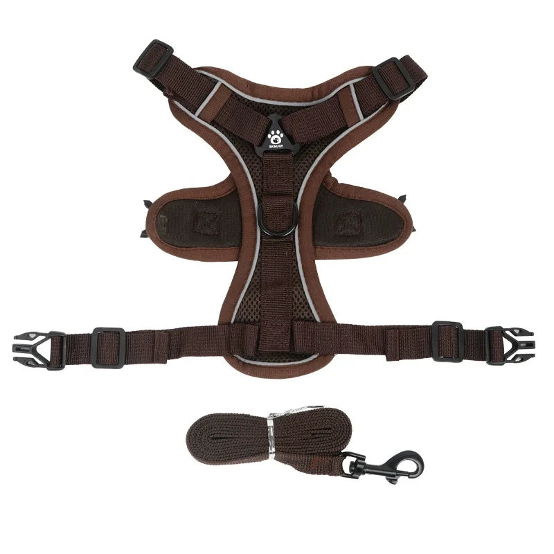 🐾 Reflective No-Pull Dog Harness & Leash Set for Small Dogs & Cats