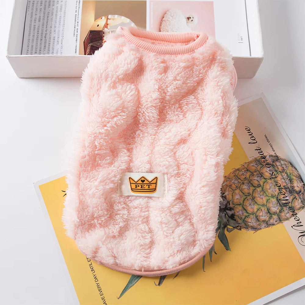 🧵 Soft Warm Fleece Sweatshirt for Cats & Small Dogs